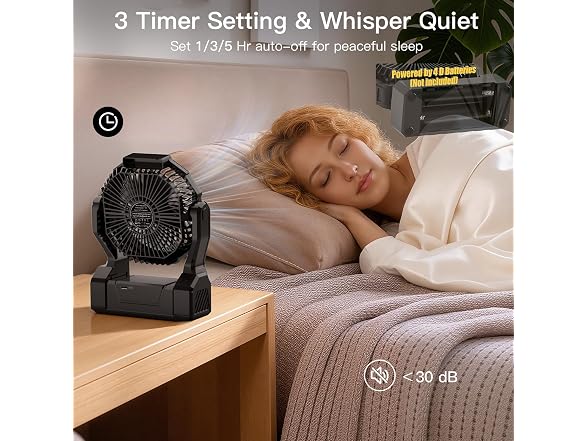 XZK Battery Operated Fan, 2-in-1 D-Cell - Gallery 5