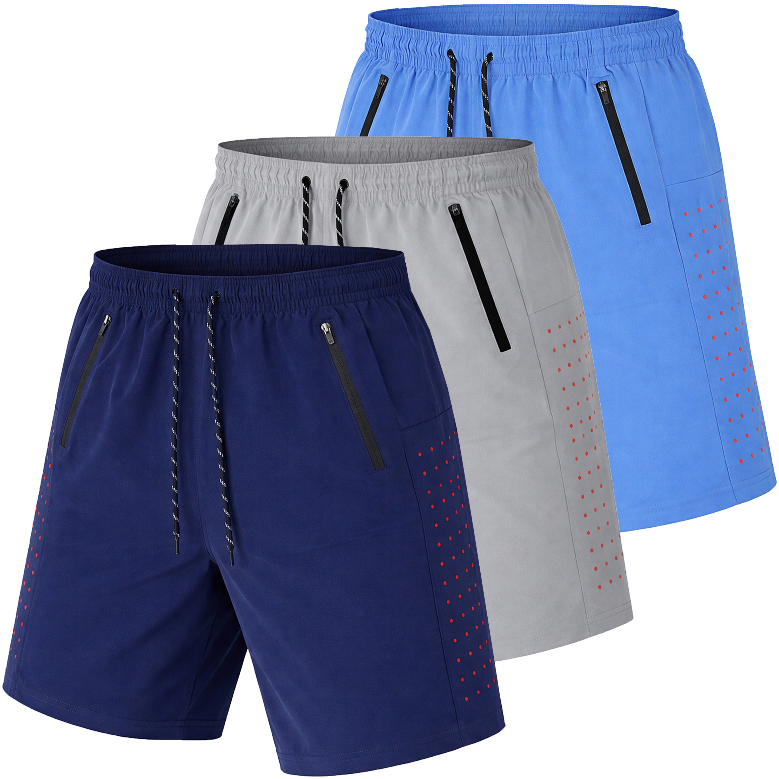Mens Training Shorts w/ Dotted Trim (S-2XL) - Gallery 29