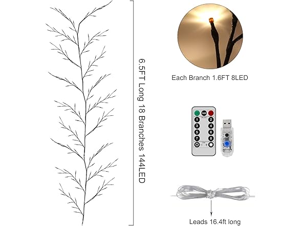 H-Wniniai Birch Fall Garland