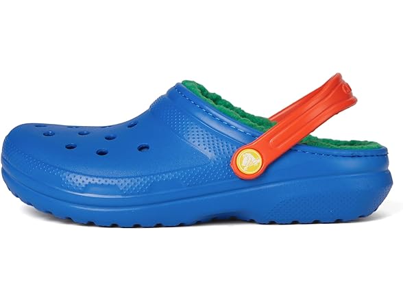 Crocs Classic Lined Kids Clog Blue Bolt/Multi