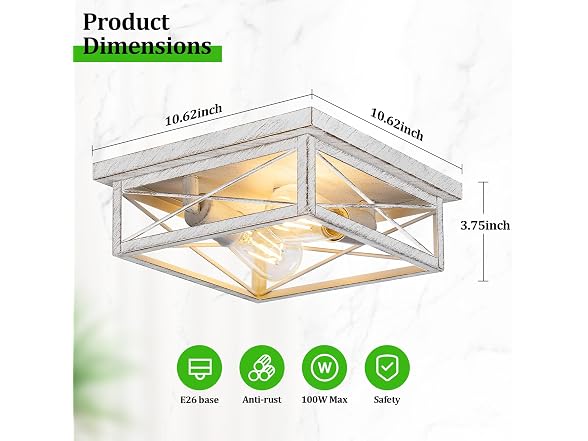 Kondras B0DLVZG28B 2-Pack Metal Kitchen Light Fixtures