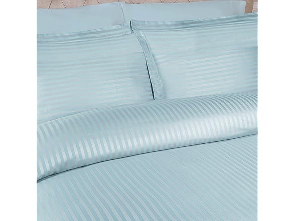 Superior 400 Thread Count Cotton Stripe 3 Piece Duvet Cover Set