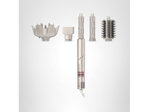 Shark FlexStyle Air Styling & Drying System, Powerful Hair Blow Dryer & Multi-Styler with Auto-Wrap Curlers, Curl-Defining Diffuser, Oval Brush, & Concentrator Attachment, Stone, HD435 (Open Box)