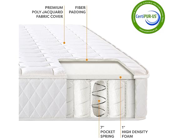 Best Price Mattress 8 Inch Tight-Top Pocket Spring Queen Mattress