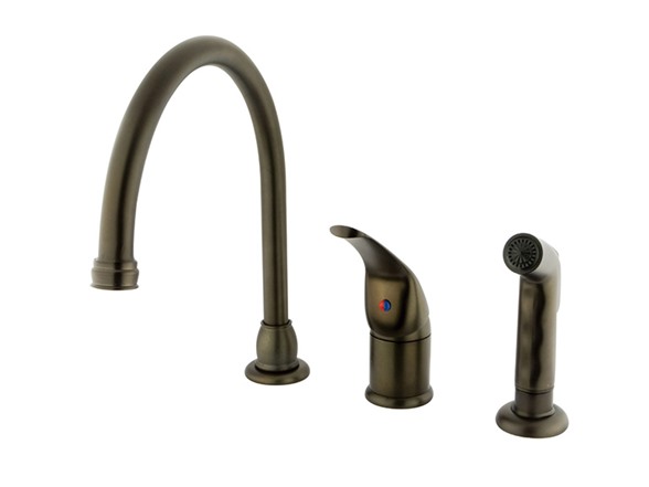 Single Lever Handle Kitchen Faucet With Sprayer 