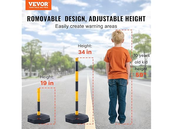 VEVOR Adjustable Traffic Delineator Post Cones