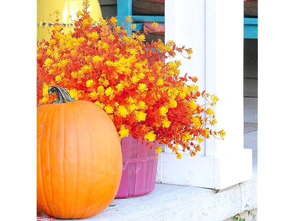 Grunyia Artificial Fall Flowers -Orange