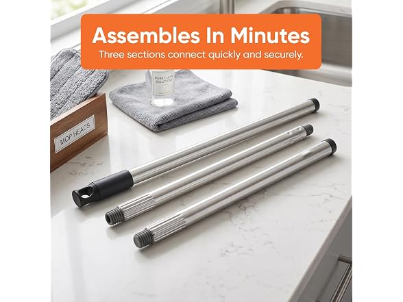 Superio 3 Part Heavy Duty Metal Handle Pole with