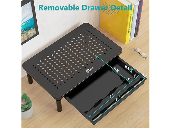 WALI Computer Monitor Stand with Storage