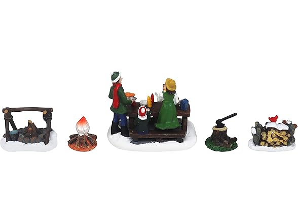 Picnic Scene Christmas Village Figurines