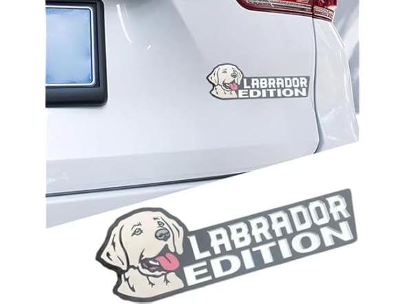 Dog Edition Car Badge Labrador 3D