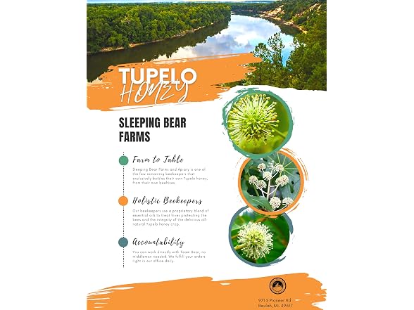 Sleeping Bear Farms Raw Tupelo Honey 1 lb