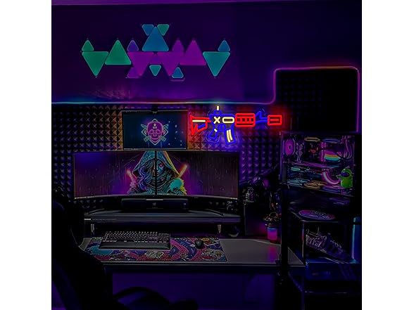 LAXUEDEER Toy Gun Neon Sign