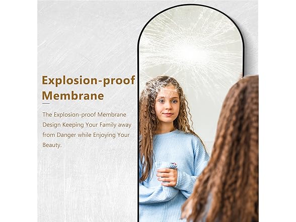 PexFix Arched Full Length Mirror Floor Full Body