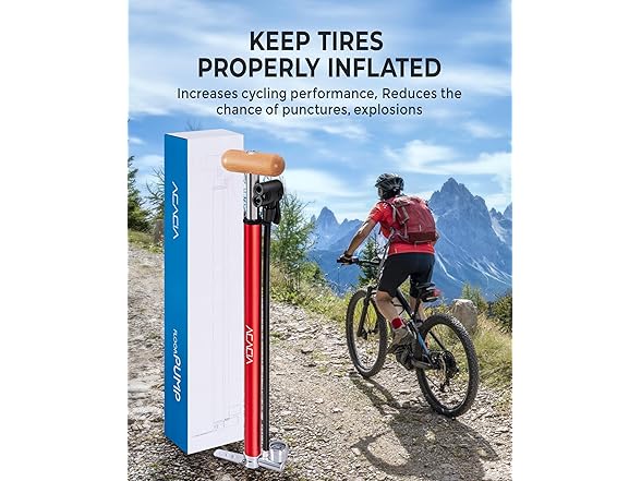 ACACIA Bike Floor Pump w/Gauge