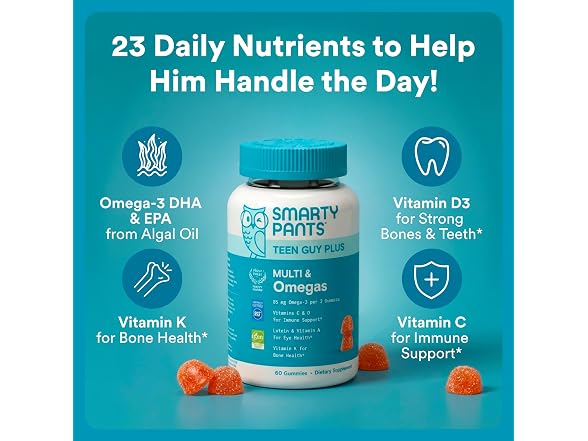 SmartyPants Teen Guy Multi Omegas 60 Gummies