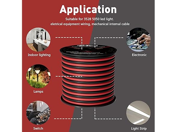 HiFind 14/2 Gauge 100 FT Red Black Hook