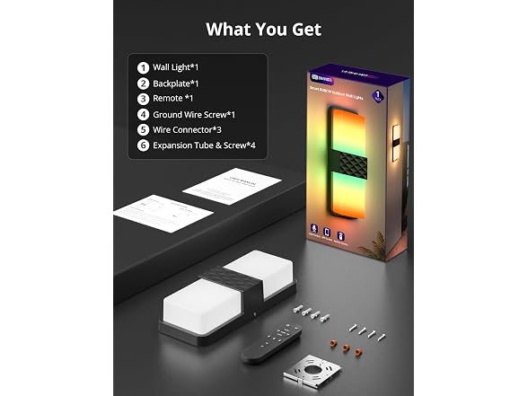 SMAVISTA Smart RGBCW Outdoor Wall Light