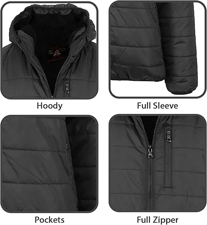 Womens Fleece-Lined Hooded Puffer Jacket - Gallery 23