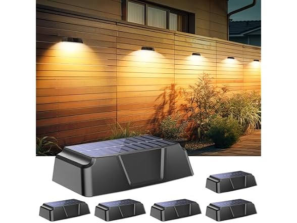 Brightown 6 Pack Solar Fence Lights