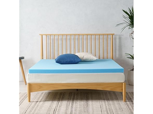 ZINUS 2" Green Tea Cooling Gel Memory Foam Mattress Topper