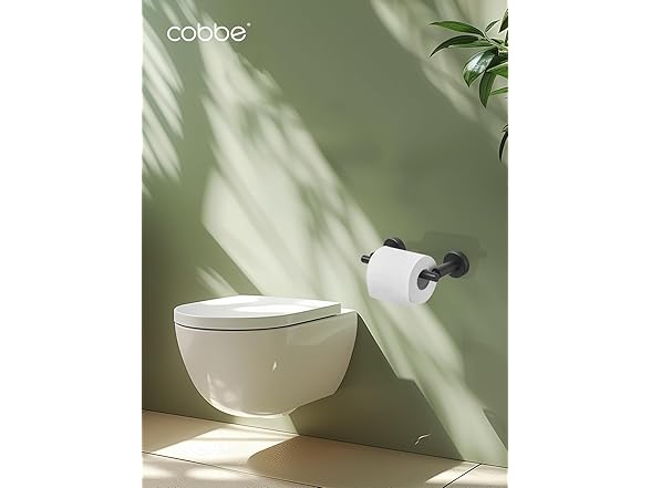 Cobbe Matte Black Toiler Paper Holder