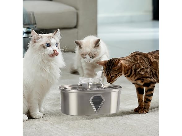 PETMAKER Cat Water Fountain - Stainless Steel