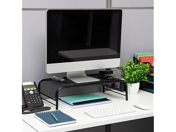 Mind Reader Monitor Stand, Ventilated Laptop Riser