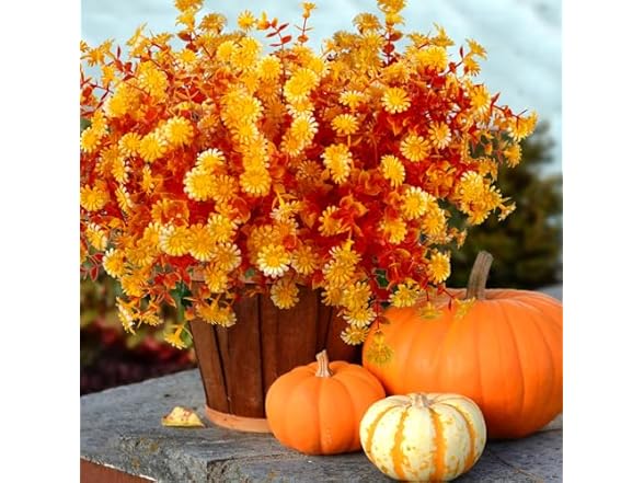Grunyia 12 Bundles Artificial Fall Flowers