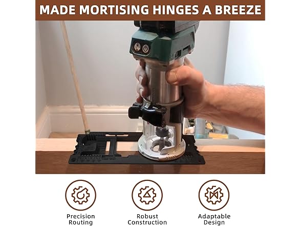Door Jamb Hinge Jig Compatible with 8 Sizes