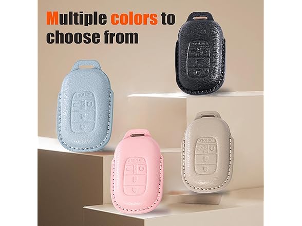 Riasot Riasot Leather Key Fob Cover Pink Honda