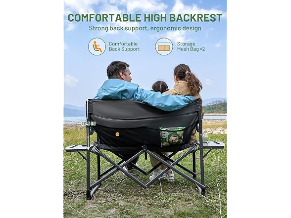 TIMBER RIDGE Grey Camping Loveseat