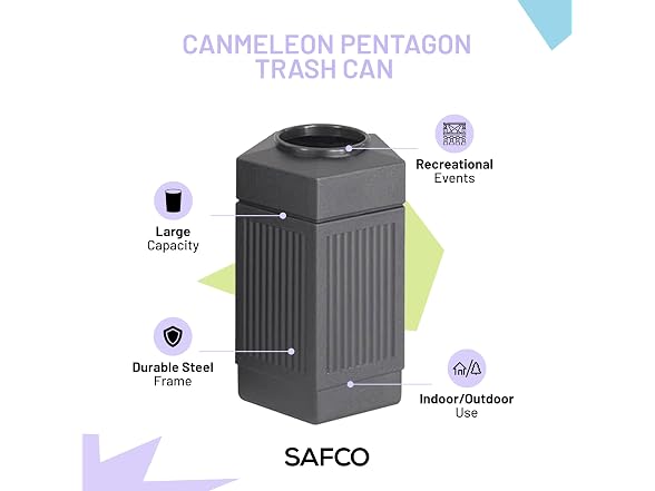 Safco Canmeleon Indoor Outdoor Trash