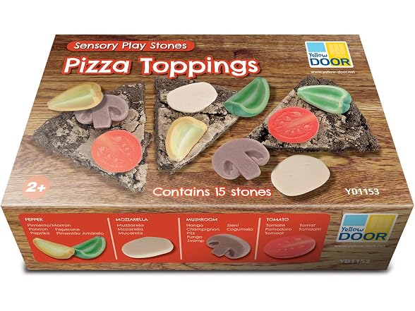 Yellow Door Sensory Play Stones, Pizza Toppings