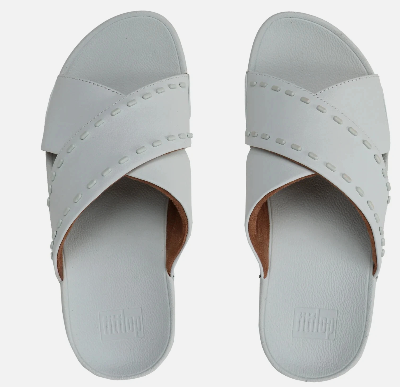 FitFlop Lulu Rubber-Stud Cross Slides - Gallery 10