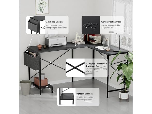 Simple Deluxe L Shaped Desk Gaming Computer