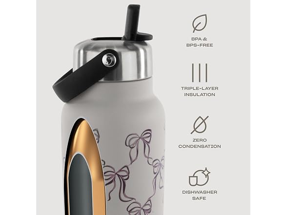 S'well Recycled Stainless Steel Explorer with Flip Straw Lid, 32oz