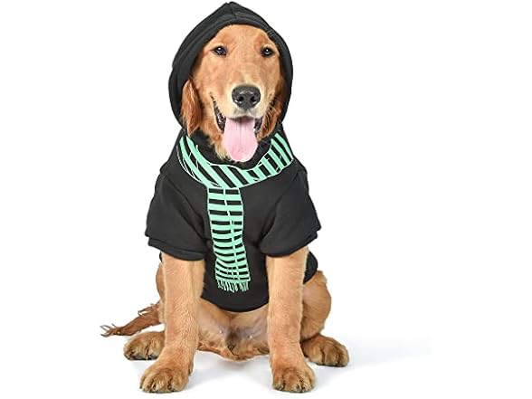 HARRY POTTER Slytherin Pet Hoodie w Scarf