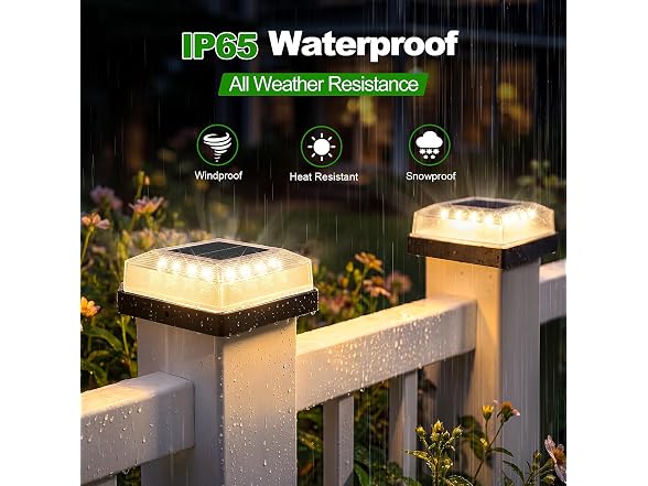 Brightever B0FXLRC2D5 Solar Post Cap Light Outdoor