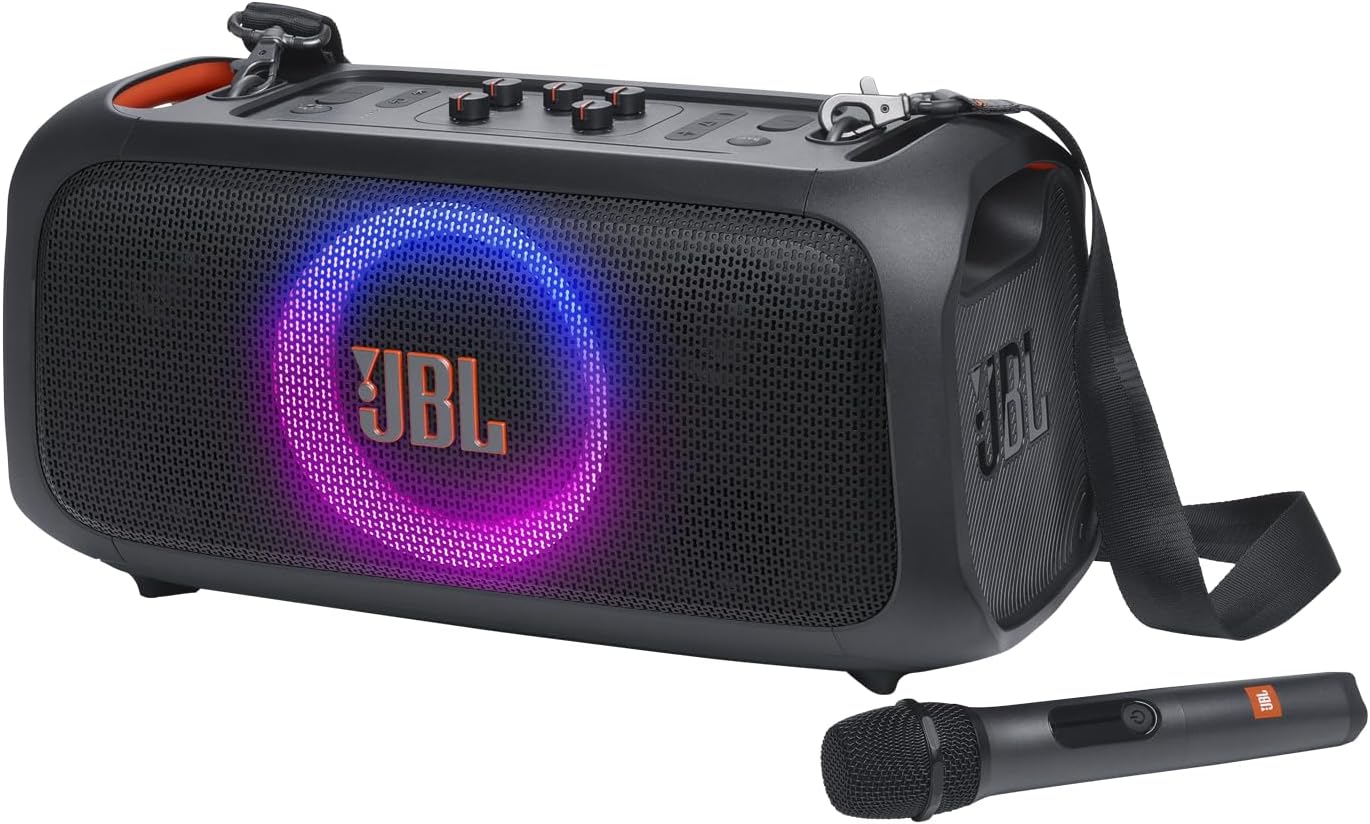 JBL PartyBox On-The-Go Essential Portable Party Speaker with Wireless Mic (Grade A Refurbished) - Gallery 9