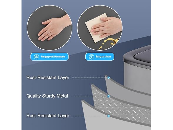 OUTLANE 13 gal/50L Motion Sensor Trash Can