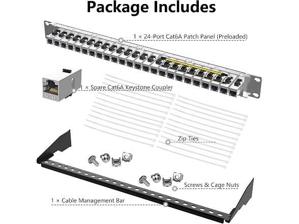Jadaol [UL Listed] 24 Port Patch Panel