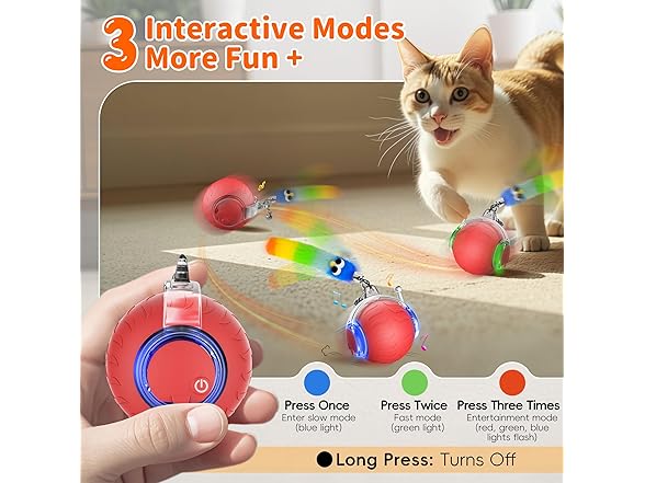 UPSKY Interactive Cat Toy Ball - Automatic
