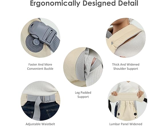 MISSWISDOM Baby Carrier Newborn to Toddler, Beige