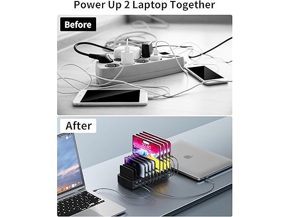 10-Port USB C Fast Charger Station | 520W