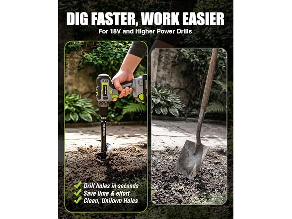 WORKPRO 2PC Drill Bit Set for Planting