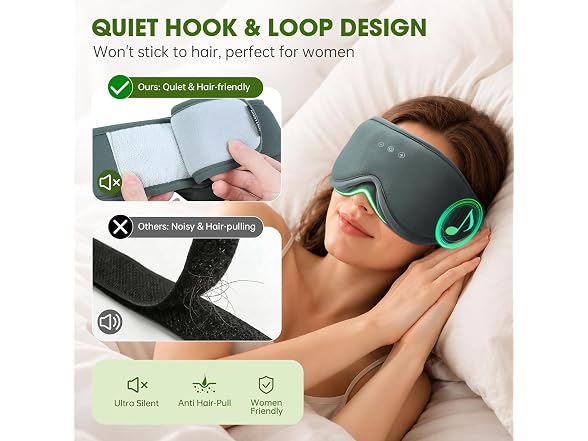 Bamboo Cotton Large Sleep Mask With