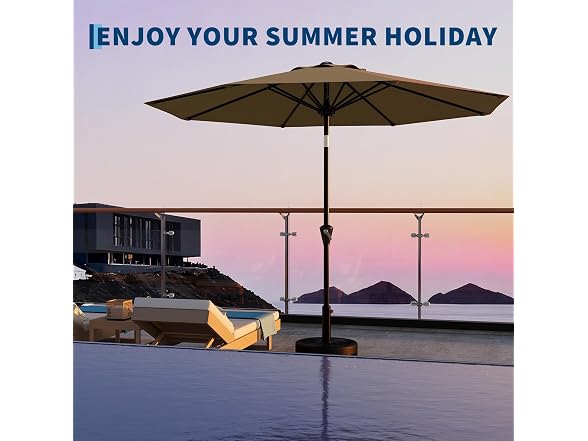PrecisionAuto 10FT Outdoor Patio Umbrella