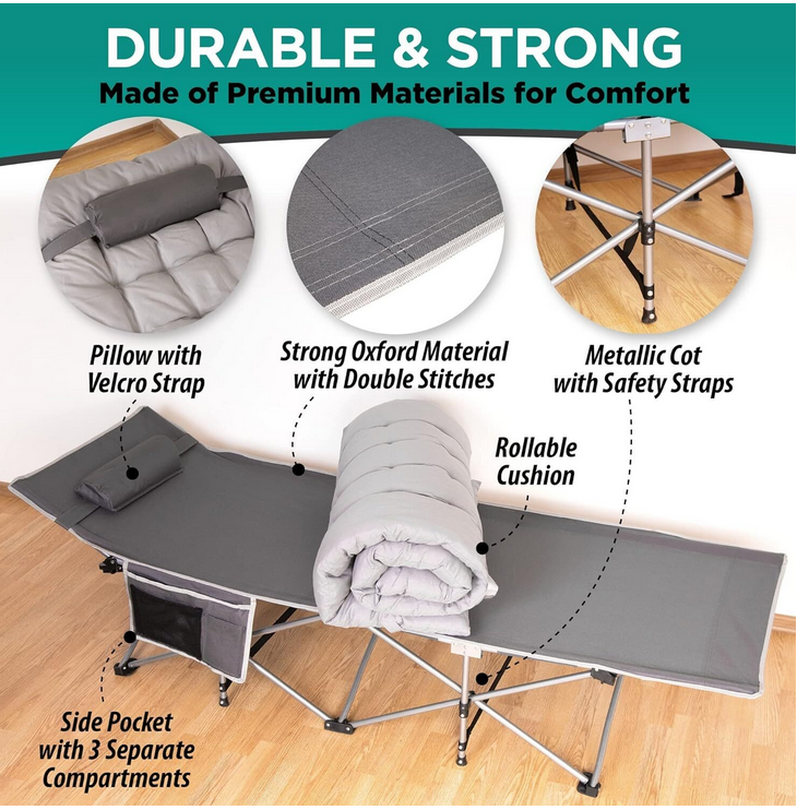 Zone Tech Camping Mattress Gray with Pillow - Gallery 8