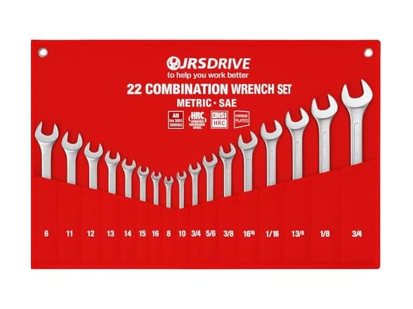 JRSDRIVE CWRP-22-SM-K Raised Panel Comb Wrench Set